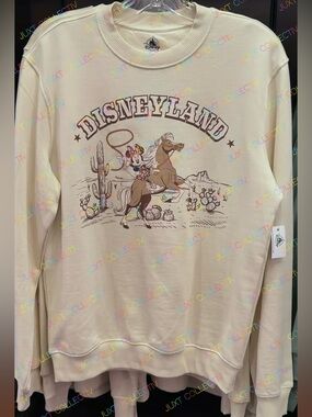 NWT Disney Parks Disneyland Cowgirl Minnie Mouse Pullover Crewneck Sweatshirt
